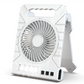 Ventilator solar de exterior, cu funcție de iluminare — se poate încărca cu ajutorul unui panou solar sau prin USB