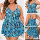 🌸👙 Costum de Baie Tip Rochie cu Imprimeu Floral, Dimensiuni Mari – Stil Elegant și Confort la Plajă