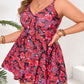 🌸👙 Costum de Baie Tip Rochie cu Imprimeu Floral, Dimensiuni Mari – Stil Elegant și Confort la Plajă