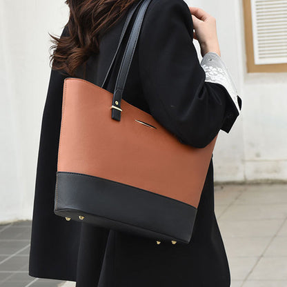 👜Set geantă tip tote 4-în-1 cu blocuri de culoare