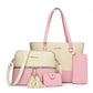 👜Set geantă tip tote 4-în-1 cu blocuri de culoare