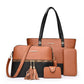 👜Set geantă tip tote 4-în-1 cu blocuri de culoare
