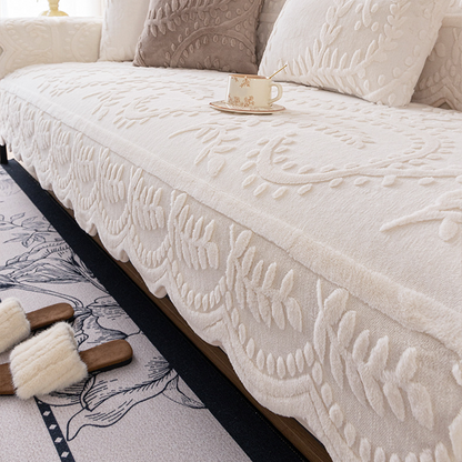 🛋️ Husă Antiderapantă pentru Canapea din Blană Artificială de Iepure – Confort și Eleganță cu Design Reliefat