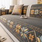 🌸 Husă antiderapantă pentru canapea din chenilă în stil boem – Moale, cu model boho și lavabilă la mașină