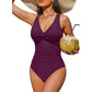 👙Acest costum de baie dintr-o singură piesă pentru femei, cu efect de modelare a abdomenului, chiar se potrivește. 💃