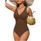 👙Acest costum de baie dintr-o singură piesă pentru femei, cu efect de modelare a abdomenului, chiar se potrivește. 💃