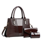👜 Reducere de 40%!！Set de 3 piese de genți de mână pentru femei cu model de crocodil – textură luxoasă