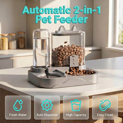 🐱🐶Distribuitor de hrană și apă pentru animale de companie 2-în-1