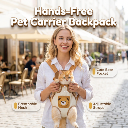 🐱🐶Rucsac frontal respirabil pentru animale de companie, ușor de purtat, potrivit pisicilor și câinilor mici