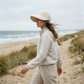 🌞✨Pălărie de soare elegantă și pliabilă pentru femei, cu factor de protecție UPF 50+ – Pălărie tip „bucket” din bumbac, cu boruri largi, clapă pentru gât și curea reglabilă