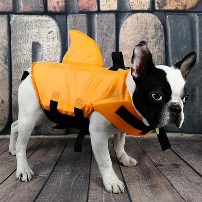 ⏰ 50% REDUCERE – Profită acum 🦈🐶 Vestă de salvare reglabilă pentru câini în formă de rechin – Cățelul tău va arăta „fin-tastic”! | Flotor de siguranță + design drăguț