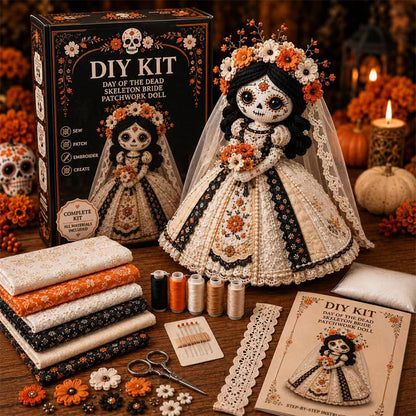 ⏳Ofertă specială limitată în timp🔥Set de bricolaj „Mireasa schelet” – complet, detaliat, perfect pentru decorul de Halloween!