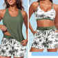 🔥Reducere specială 2026: 50% reducere✨Set de costum de baie pentru femei, format din 3 piese: tankini cu pantaloni scurți
