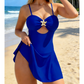 🌟 Rochie de Baie cu Decupare & Stea de Mare Aurie – Modelează Silueta, Confortabilă și Rafinată 🌊