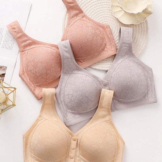 🔥 CUMPĂRĂ 1 PRIMEȘTI 1 GRATUIT 🔥 Sutien feminin extrem de confortabil cu închizătoare cu nasturi în față, fără sârmă, potrivit uzului zilnic