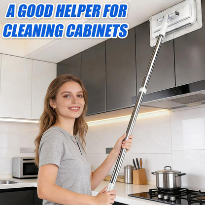 📢📢50% REDUCERE !! ⏰Mop plat cu sistem hands-free și clemă universală pentru cârpă