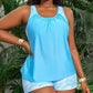 Set de tankini tropical – pantaloni scurți tip „boy shorts” și croială avantajoasă