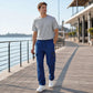 Pantaloni cargo casual pentru bărbați, cu talie elastică