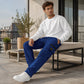 Pantaloni cargo casual pentru bărbați, cu talie elastică