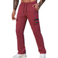 Pantaloni cargo casual pentru bărbați, cu talie elastică