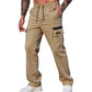 Pantaloni cargo casual pentru bărbați, cu talie elastică
