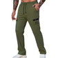 Pantaloni cargo casual pentru bărbați, cu talie elastică