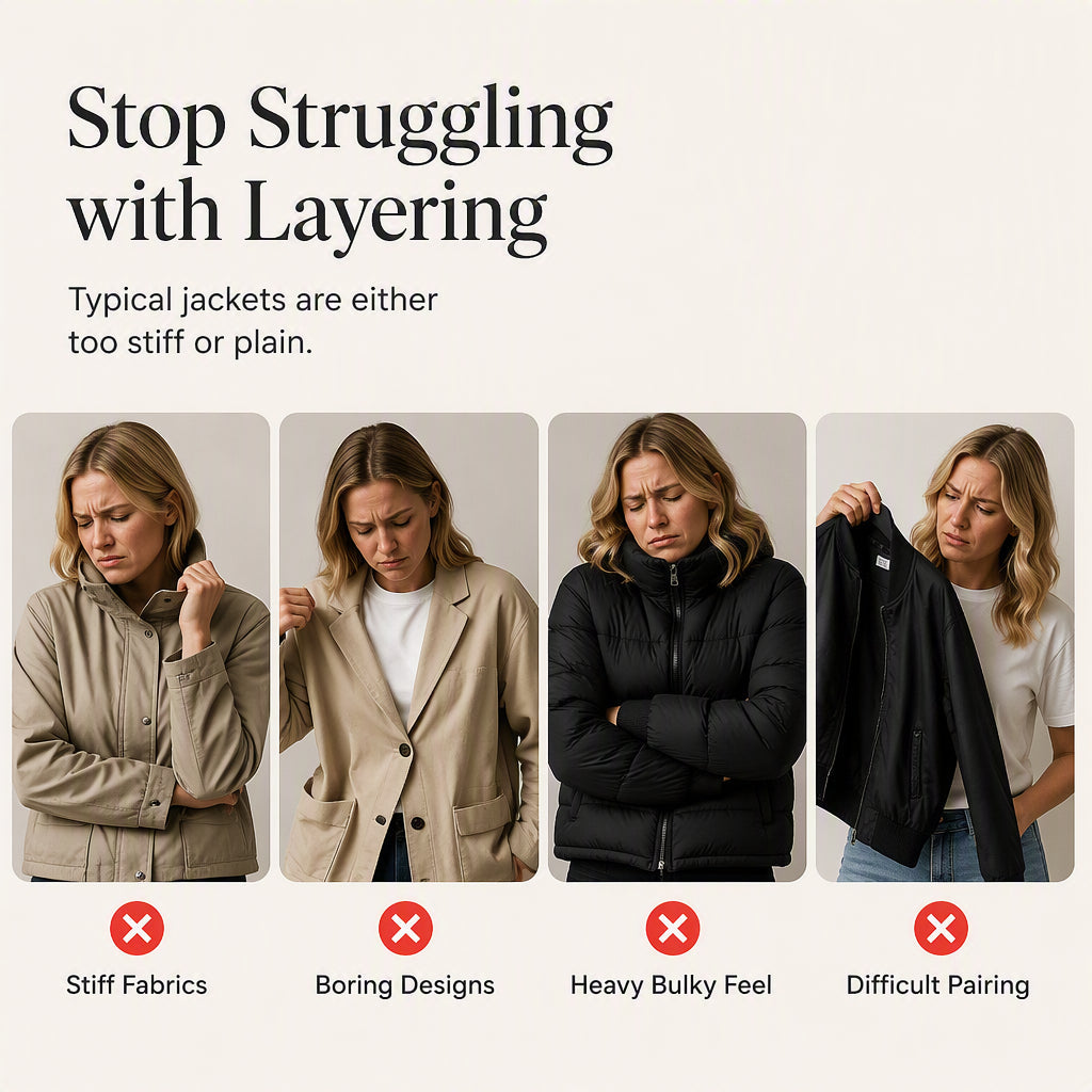 🌸LAST DAY SPECIAL PRICE!!🌸Women’s Elegant Denim Spliced Ribbed Knit Coat-1