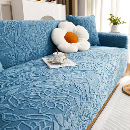 🛋️ REDUCERE DE 50%! 🌸 Husă de canapea antiderapantă din jacquard 3D cu motiv de camelii – Eleganță decorativă, antiderapantă și ușor de întreținut✨