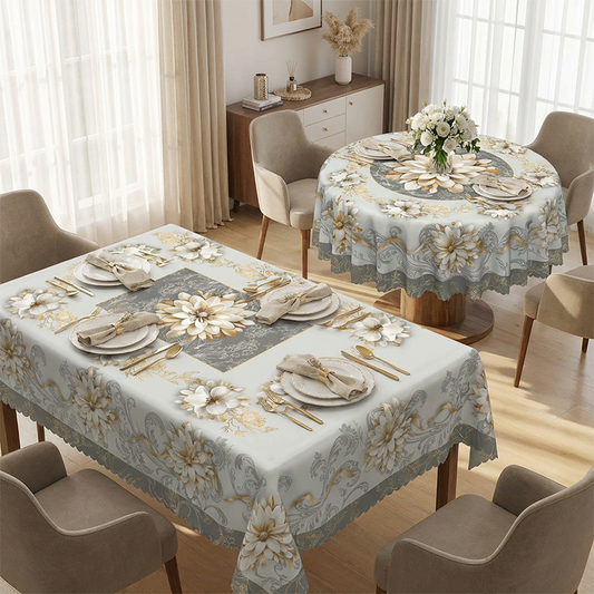 🎉 2026 Sale — Over 28,400 Sold!🌸 Elegant Waterproof Embossed Floral Tablecloth