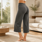 Pantaloni de yoga scurți, cu talie înaltă, pentru femei