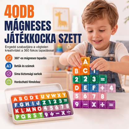 🧩🧠 Cuburi magnetice cu litere și cifre pentru copii 🛡️
