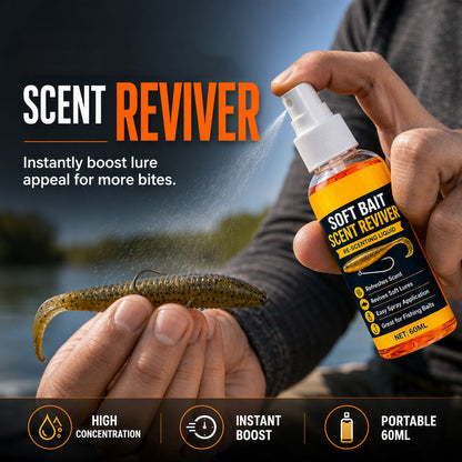 🎣ACUM 50% REDUCERE! Spray pentru intensificarea parfumului momelilor moi – cu efect imediat, ușor de transportat, destinat momelilor moi pentru ape dulci și sărate