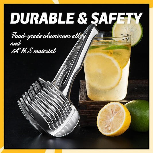 🍋Acum cu 50% reducere! Dispozitiv de feliat Creative Kitchen, feliator manual din aliaj de aluminiu de calitate alimentară, suport de feliere rapidă pentru lămâi, roșii, ceapă și fructe moi, legume