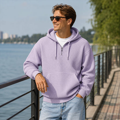 ⏰️LIMITED-TIME 50% OFF ✨Men's Knit Quarter-Zip Hoodie Sweatshirt