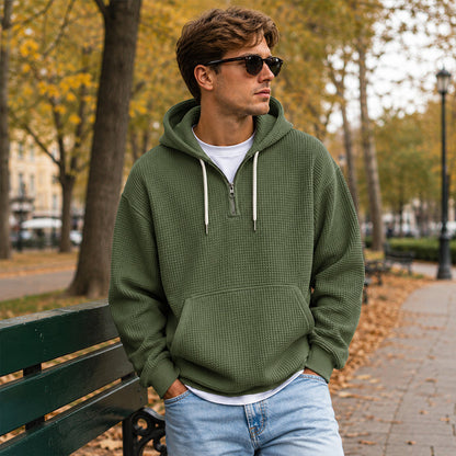 ⏰️LIMITED-TIME 50% OFF ✨Men's Knit Quarter-Zip Hoodie Sweatshirt