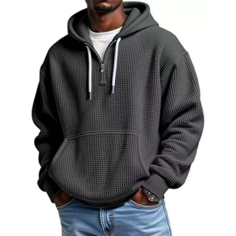 ⏰️LIMITED-TIME 50% OFF ✨Men's Knit Quarter-Zip Hoodie Sweatshirt