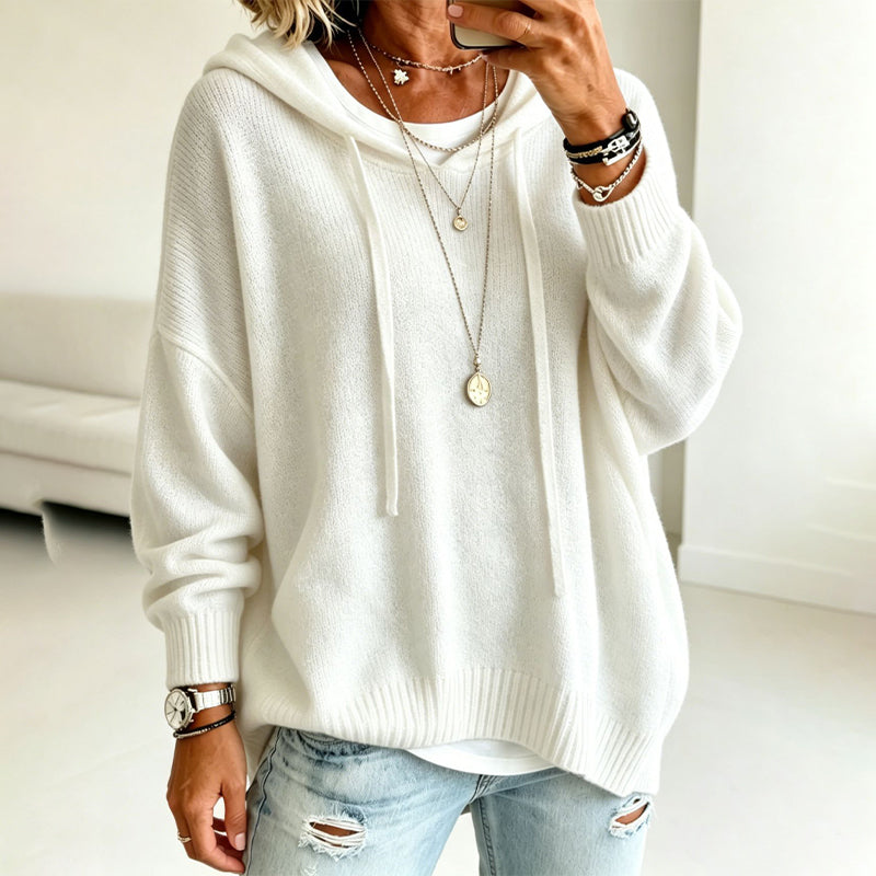 🍂 Women's Hooded Knit Sweater – Where Comfort Meets Casual Fall Style
