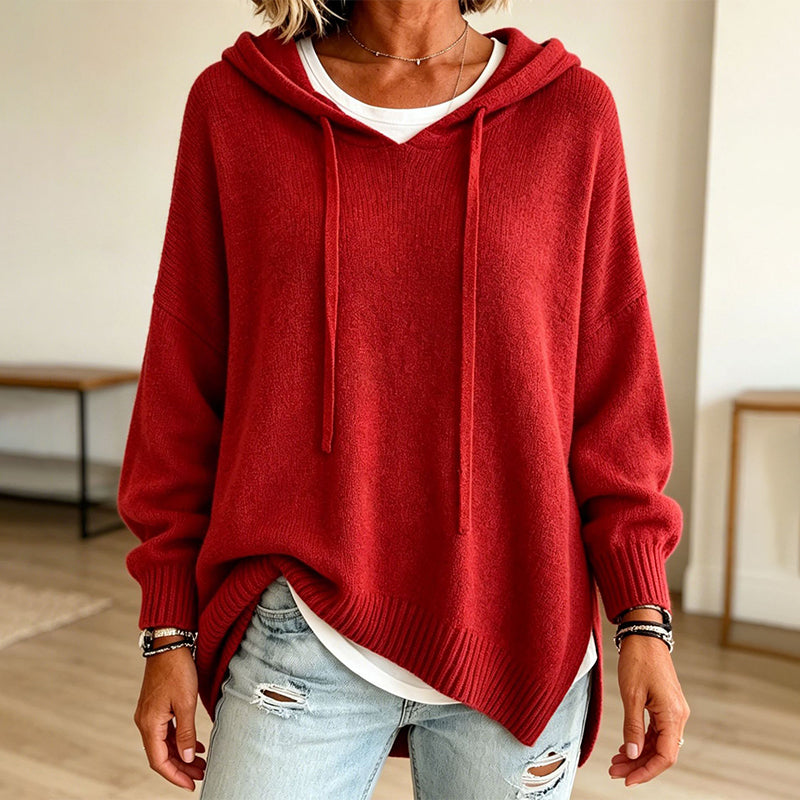 🍂 Women's Hooded Knit Sweater – Where Comfort Meets Casual Fall Style
