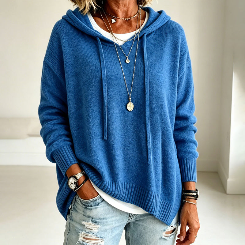 🍂 Women's Hooded Knit Sweater – Where Comfort Meets Casual Fall Style