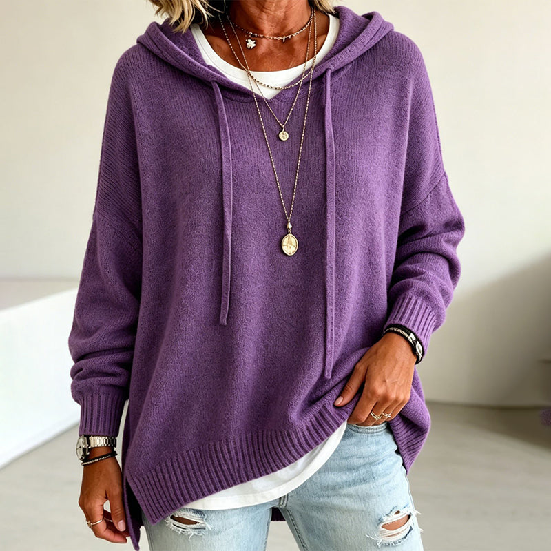 🍂 Women's Hooded Knit Sweater – Where Comfort Meets Casual Fall Style