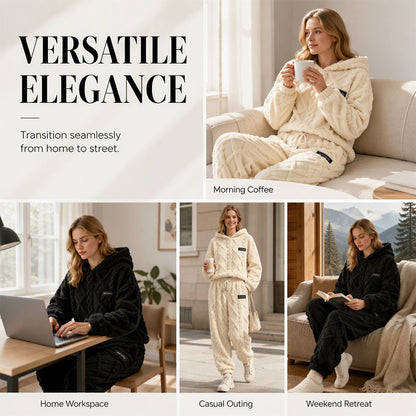 🔥 Embossed Geometric Plush Set – Timeless Comfort & Effortless Style For Every Occasion
