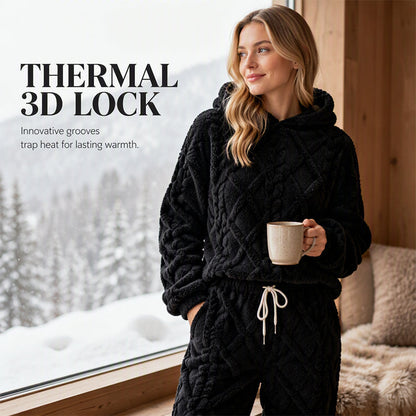 🔥 Embossed Geometric Plush Set – Timeless Comfort & Effortless Style For Every Occasion