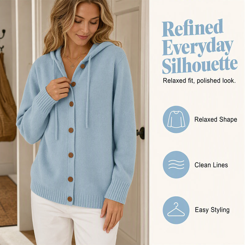 💖Women's Cozy Hooded Knit Cardigan