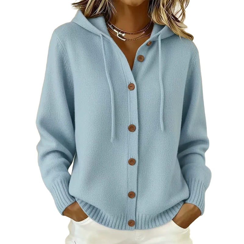 💖Women's Cozy Hooded Knit Cardigan