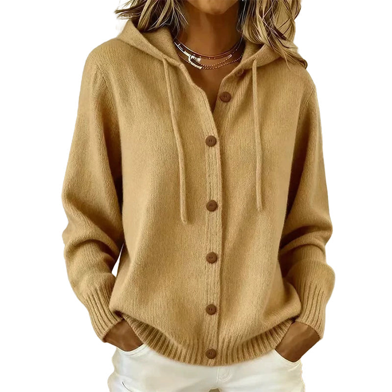 💖Women's Cozy Hooded Knit Cardigan