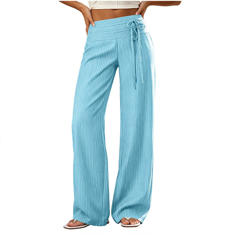 🌼 Simply half price—no catch! Loose, striped, wide-leg pants for women