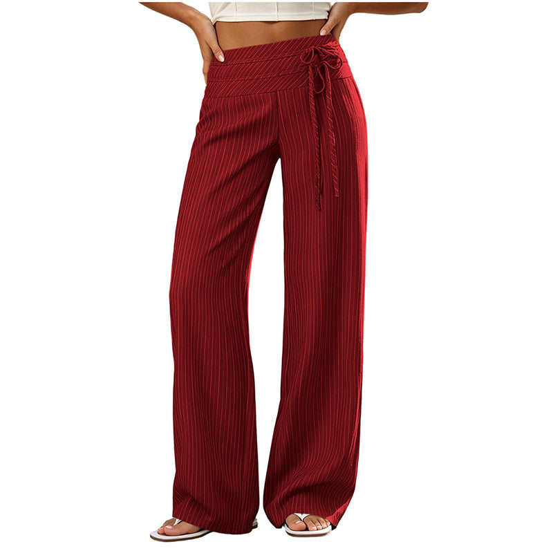 🌼 Simply half price—no catch! Loose, striped, wide-leg pants for women