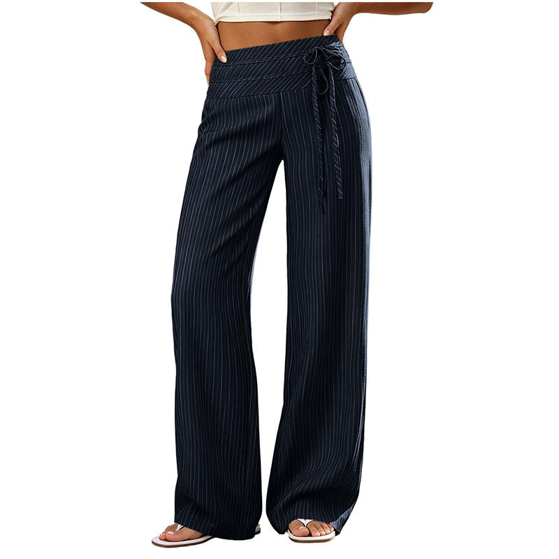 🌼 Simply half price—no catch! Loose, striped, wide-leg pants for women