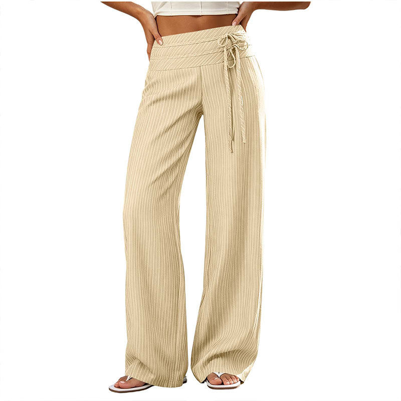 🌼 Simply half price—no catch! Loose, striped, wide-leg pants for women