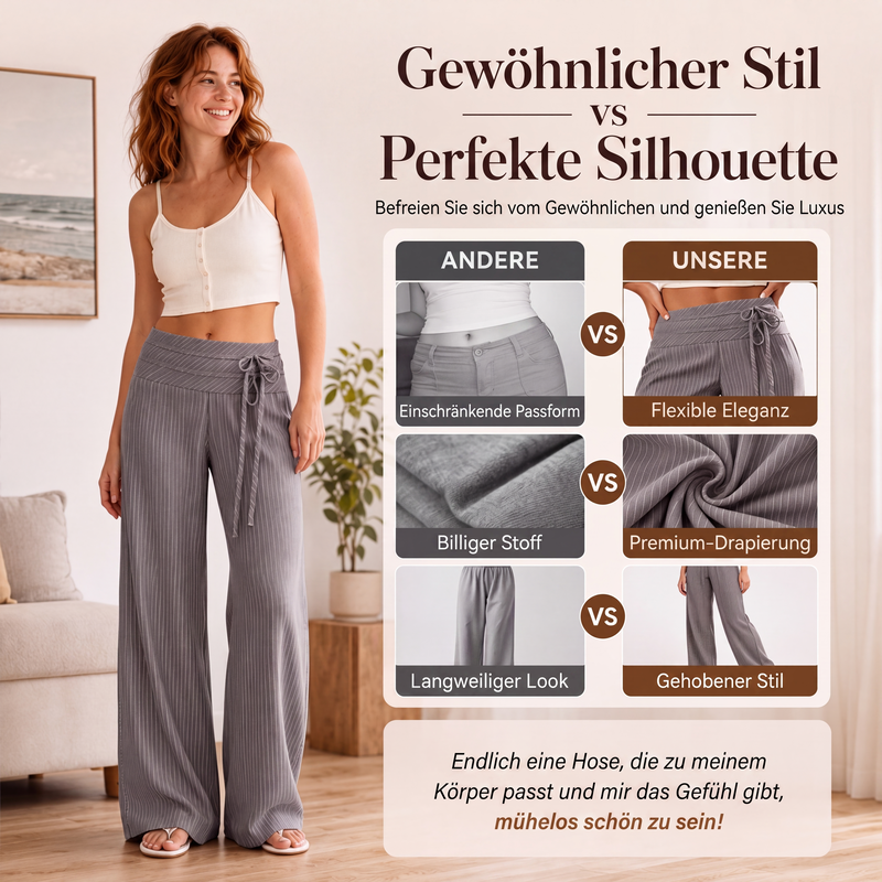 🌼 Simply half price—no catch! Loose, striped, wide-leg pants for women